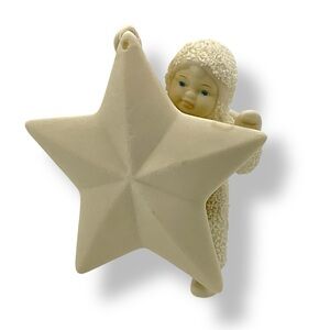 Dept 56 Ornament Snowbabies Star Bright‎ 3.5” Bisque Ceramic Angel Decoration